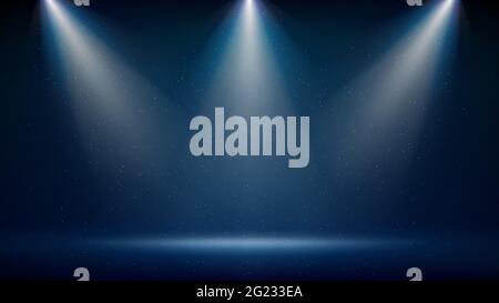 Spotlight Backdrop Illuminated Blue Stage Background For Displaying  Products Bright Beams Of Spotlights Shimmering Glittering Particles A Spot  Of Light Vector Illustration Stock Illustration - Download Image Now -  iStock