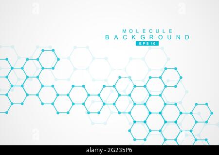 Hexagonal abstract background. Big Data Visualization. Global network connection. Medical, technology, science background. Vector illustration. Stock Vector