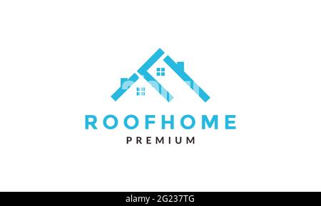 modern simple roof home  logo symbol vector icon illustration graphic design Stock Vector