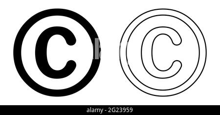 Copy right license c symbol vector illustration icon Stock Vector