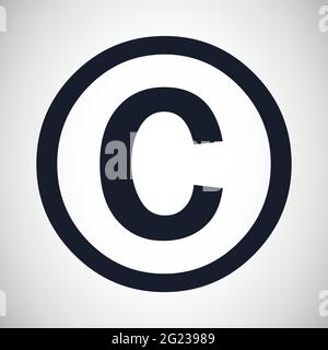Copy right license symbol c vector illustration icon Stock Vector