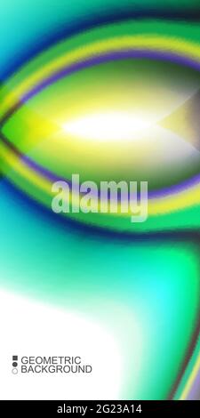 Geometric abstract background with waves in blurred colors Stock Vector