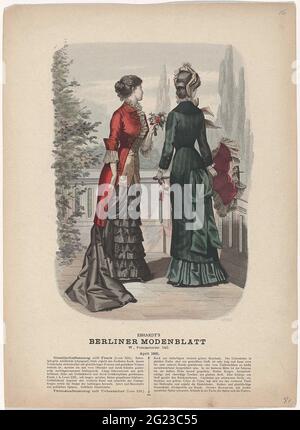 An Explosion of Fashion Magazines. Starting from the 1850s, fashion magazines became more affordable and acquired a wider readership. The invention of the sewing machine around 1850 made it easier for people to make their own clothes. Ready-made garments were now also on offer, with fashion plates providing vendor addresses, such as the Maison Gagelin in Paris. Stock Photo