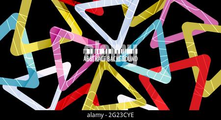 Abstract colorful background template with blended multiple discrete shapes Stock Vector
