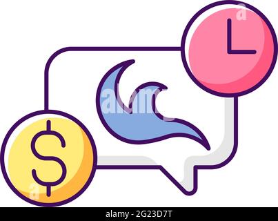 Tattoo frequently asked questions RGB color icon Stock Vector