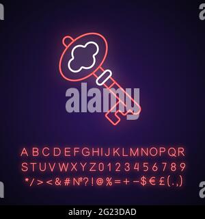 Key neon light icon Stock Vector