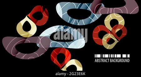 Abstract colorful background template with blended multiple discrete shapes Stock Vector