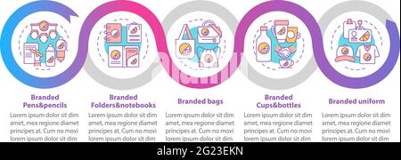 Branding materials vector infographic template Stock Vector