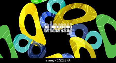 Abstract colorful background template with blended multiple discrete shapes Stock Vector