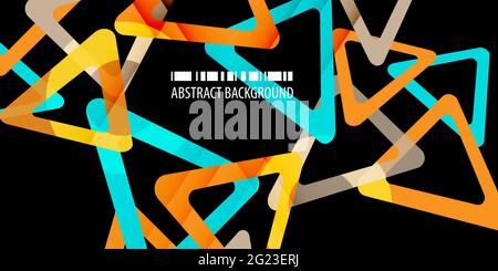 Abstract colorful background template with blended multiple discrete shapes Stock Vector