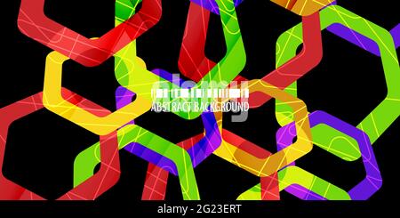 Abstract colorful background template with blended multiple discrete shapes Stock Vector
