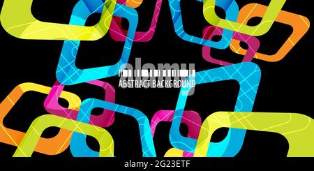 Abstract colorful background template with blended multiple discrete shapes Stock Vector