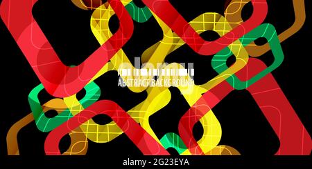 Abstract colorful background template with blended multiple discrete shapes Stock Vector