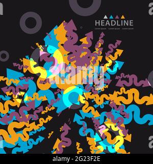 Brochure header colorful layout background template design Stock Vector