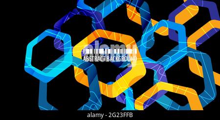 Abstract colorful background template with blended multiple discrete shapes Stock Vector