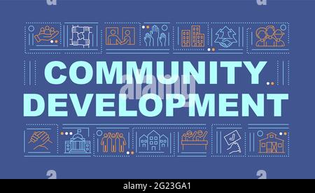 Community development word concepts banner Stock Vector