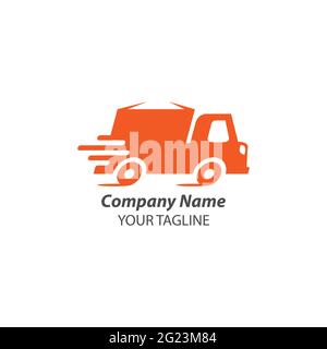 Fast Delivery Truck Logo Cargo design vector template.EPS 10 Stock Vector