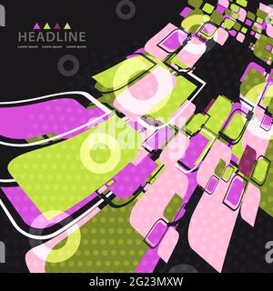 Brochure header colorful layout background template design Stock Vector