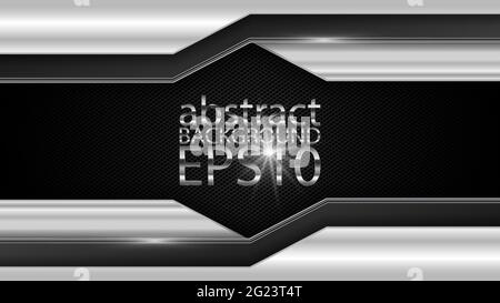 EPS abstract background. Silver covers on a dark perforated background. Stock Vector
