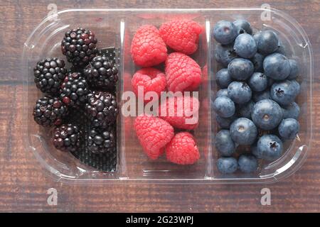 close up of berry fruits in a packet, Stock Photo