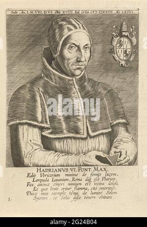 Portrait of Pope Adrianus VI; Hadrianvs traicectensis Pontifex Maximvs ...