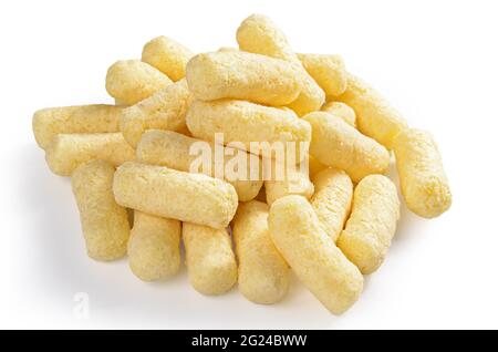 corn sticks on white background with soft shadow Stock Photo