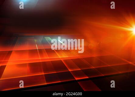 Graphical abstract 3d space backdrop, red theme background Stock Photo