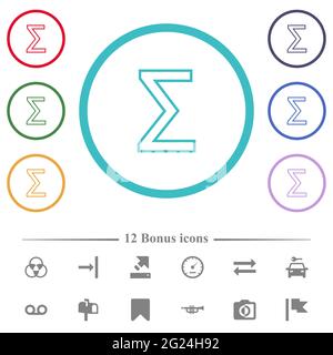Sigma Shape Outline Line Math Greek Alphabet Number Numeral Mathematics ...