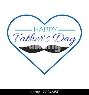 Happy Fathers Day Calligraphy greeting card. Vector illustration. Fathers day Concept. Stock Vector