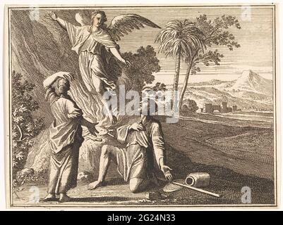 The angel appears to Manoah and his wife Stock Photo - Alamy