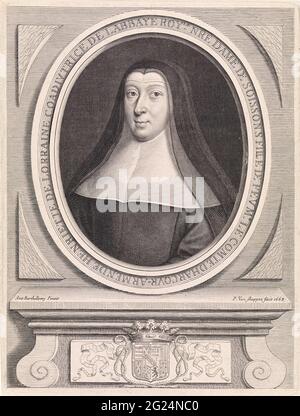 Portrait of Henriëtte van Lorraine, Princess of Pfalzburg, as a nun. Stock Photo