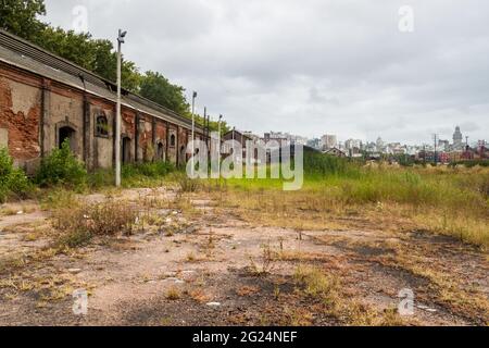 Former main train station of Montevideo, Uruguay Stock Photo