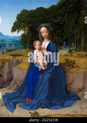 The Rest on the Flight to Egypt by Gerard David (1460-1523), oil on wood, c. 1512-15 Stock Photo