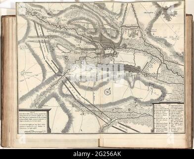 Siege from Aire, 1710; Plan De La Ville d'Aire et de ses Environs (...) Assiege Par les Hauts-Alliés Sous Le Commandement De Son A.S. MONSEIGR. Le Prince d'Anhalt Dessau (...) Prize Le 8. Novembre 1710 (...). Map of the town of the city of Aire with the wider area, Bestorped from September 11 and welcomed by the Allies under the prince of Anhalt-Dessau on November 8, 1710. At the bottom right of a cartouche with the legend A-S in French. Part of a bundled collection of plans of battles and cities renowned in the Spanish succession war. Stock Photo