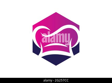 Creative Chef Hat logo Vector Design Illustration template. Stock Vector