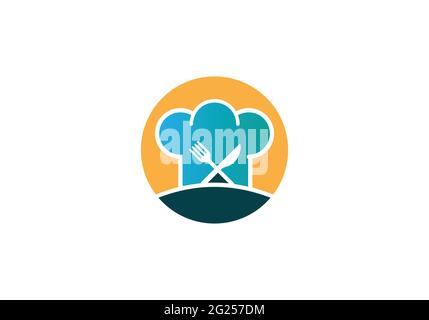 Creative Chef Hat logo Vector Design Illustration template. Stock Vector