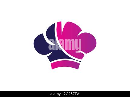 Creative Chef Hat logo Vector Design Illustration template. Stock Vector