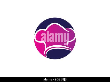 Creative Chef Hat logo Vector Design Illustration template. Stock Vector
