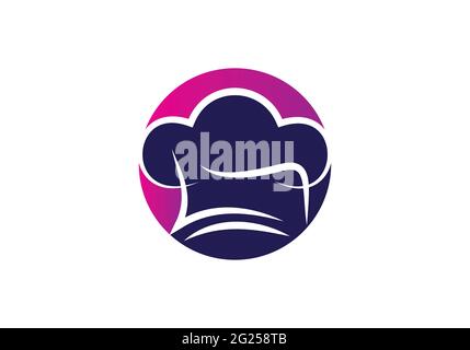 Creative Chef Hat logo Vector Design Illustration template. Stock Vector