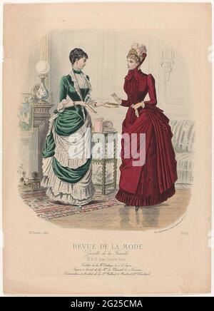 REVUE DE LA MODE 印刷物 1875 年 【商品番号③】 Revue de la fashion, Gazette de la Famille, 1874, 3rd Année, no
