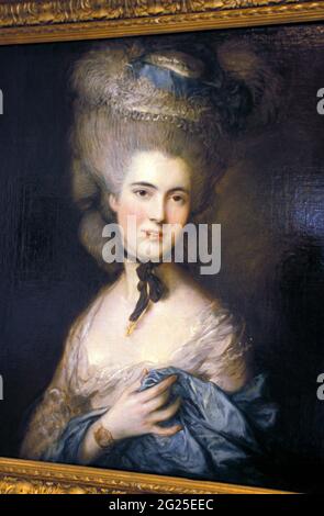 Woman in Blue by Thomas Gainsborough , The State Hermitage Museum, Saint Petersburg, Russia. Stock Photo