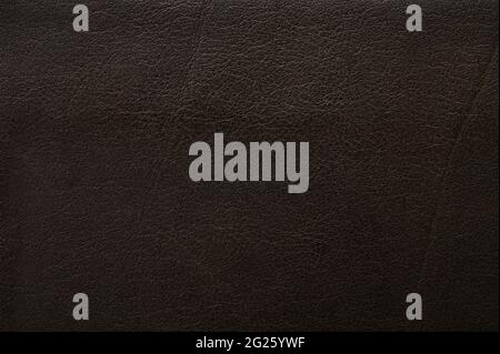 Pattern of dark brown leather surface texture background Stock Photo