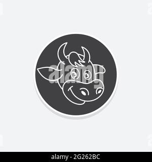 icon of cow vector image Stock Vector