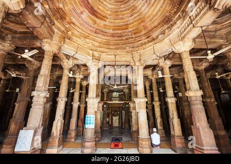 Ahmedshah Masjid or Sultan Ahmed Shah Mosque in the city of Ahmedabad, Gujarat state of India Stock Photo