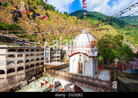 Gurudwara Shri Manikaran Sahib is a sikh gurdwara in Manikaran, Himachal Pradesh state in India Stock Photo