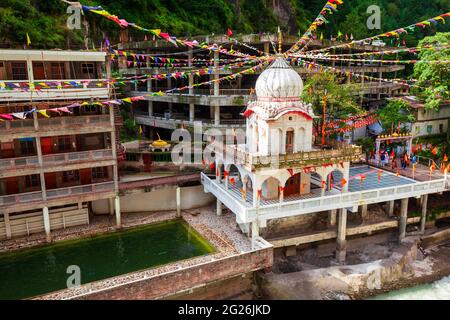 Gurudwara Shri Manikaran Sahib is a sikh gurdwara in Manikaran, Himachal Pradesh state in India Stock Photo