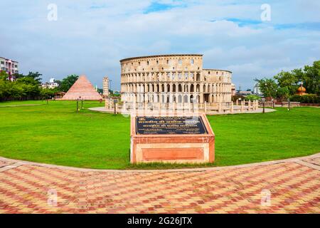 Rome Colosseum in Seven Wonders Park in Kota city in Rajasthan state of India Stock Photo