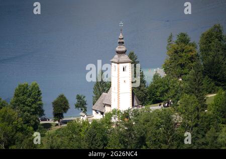 Lake Bohinj Triglav National Park Slovenia Stock Photo