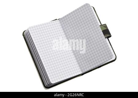 Notepad in military design for everyday notes and notes on a white isolated background Stock Photo