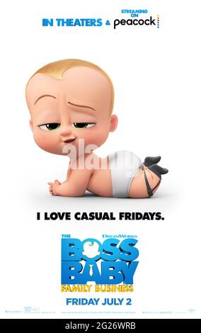 RELEASE DATE: July 2, 2021 TITLE: The Boss Baby: Family Business STUDIO: DreamWorks Animation DIRECTOR: Tom McGrath PLOT: The Templeton brothers have become adults and drifted away from each other, but a new boss baby with a cutting-edge approach is about to bring them together again and inspire a new family business. STARRING: ALEC BALDWIN as Theodore Templeton (voice). (Credit Image: © DreamWorks Animation/Entertainment Pictures) Stock Photo